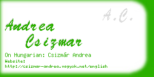 andrea csizmar business card